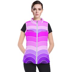 Pink Rainbow Purple Design Pattern Women s Puffer Vest by Pakjumat