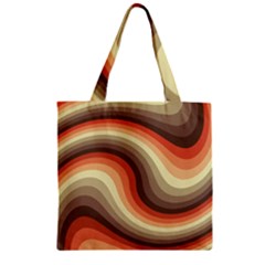 Twirl Swirl Waves Pattern Zipper Grocery Tote Bag