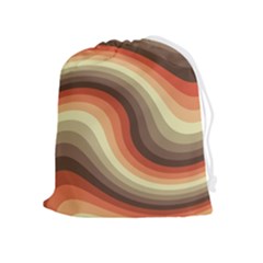 Twirl Swirl Waves Pattern Drawstring Pouch (xl)