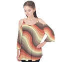 Twirl Swirl Waves Pattern Flutter Sleeve T-Shirt  View1