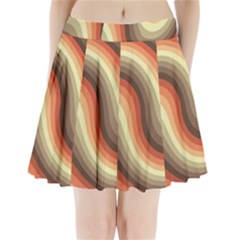 Twirl Swirl Waves Pattern Pleated Mini Skirt