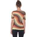 Twirl Swirl Waves Pattern Shoulder Cut Out Short Sleeve Top View2