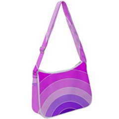 Pink Rainbow Purple Design Pattern Zip Up Shoulder Bag