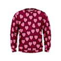 Pattern Pink Abstract Heart Kids  Sweatshirt View1