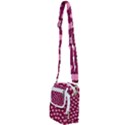 Pattern Pink Abstract Heart Shoulder Strap Belt Bag View2