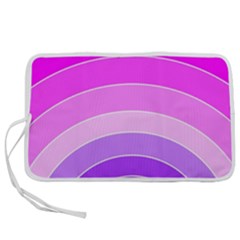 Pink Rainbow Purple Design Pattern Pen Storage Case (l) by Pakjumat