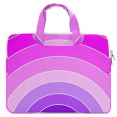 Pink Rainbow Purple Design Pattern Macbook Pro 16  Double Pocket Laptop Bag  by Pakjumat