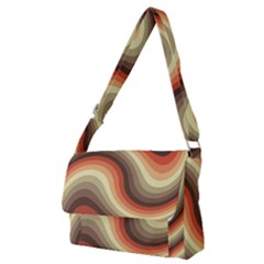 Twirl Swirl Waves Pattern Full Print Messenger Bag (m) by Pakjumat