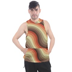 Twirl Swirl Waves Pattern Men s Sleeveless Hoodie by Pakjumat