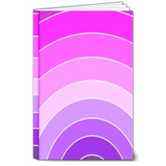 Pink Rainbow Purple Design Pattern 8  X 10  Hardcover Notebook by Pakjumat