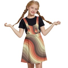 Twirl Swirl Waves Pattern Kids  Apron Dress by Pakjumat