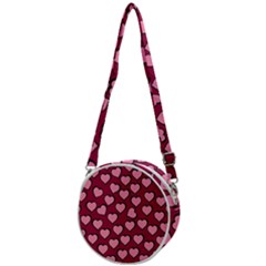 Pattern Pink Abstract Heart Crossbody Circle Bag