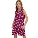 Pattern Pink Abstract Heart Kids  Basketball Mesh Set View2