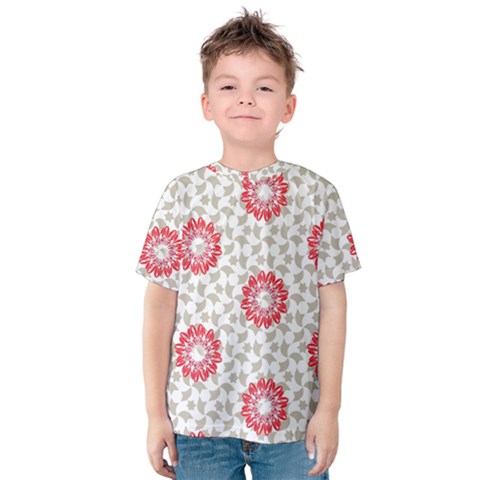 Print Pattern Fashion Background Kids  Cotton T-shirt by Pakjumat