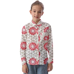 Print Pattern Fashion Background Kids  Long Sleeve Shirt by Pakjumat