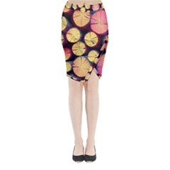 Wood Firewood Wooden Midi Wrap Pencil Skirt by Pakjumat