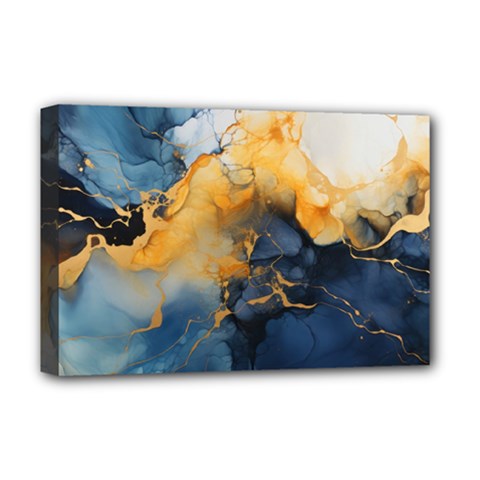 Abstract Marble Design Background Deluxe Canvas 18  X 12  (stretched) by Pakjumat