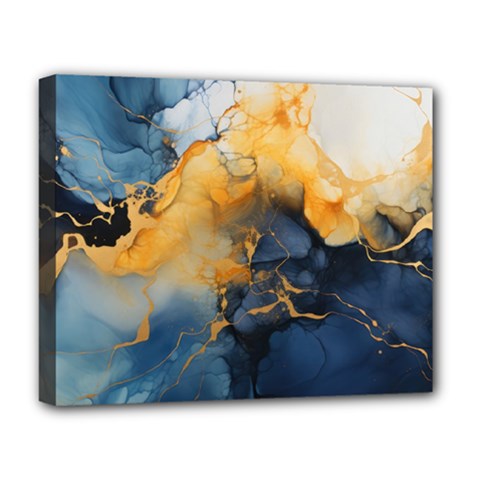 Abstract Marble Design Background Deluxe Canvas 20  X 16  (stretched) by Pakjumat