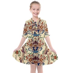 Vintage Antique Plate China Kids  All Frills Chiffon Dress by Pakjumat