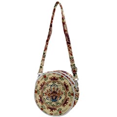 Vintage Antique Plate China Crossbody Circle Bag