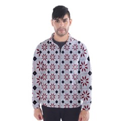 Tile Pattern Design Flowers Men s Windbreaker by Pakjumat