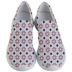 Tile Pattern Design Flowers Women s Lightweight Slip Ons by Pakjumat