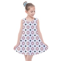 Tile Pattern Design Flowers Kids  Summer Dress by Pakjumat