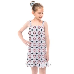 Tile Pattern Design Flowers Kids  Overall Dress by Pakjumat