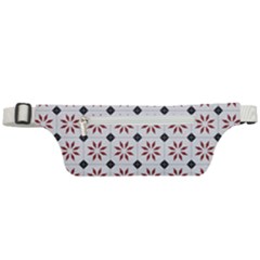 Tile Pattern Design Flowers Active Waist Bag by Pakjumat