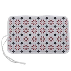 Tile Pattern Design Flowers Pen Storage Case (s) by Pakjumat