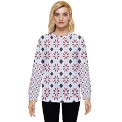 Tile Pattern Design Flowers Hidden Pocket Sweatshirt by Pakjumat