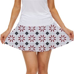 Tile Pattern Design Flowers Women s Skort by Pakjumat