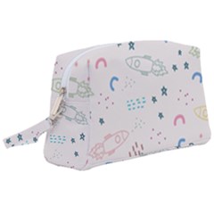 Spaceship Pattern Star Wristlet Pouch Bag (large) by Pakjumat