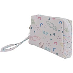 Spaceship Pattern Star Wristlet Pouch Bag (small) by Pakjumat