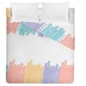 Border Frame Colorful Brush Strokes Duvet Cover Double Side (Queen Size) View2