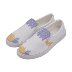 Border Frame Colorful Brush Strokes Women s Canvas Slip Ons by Pakjumat