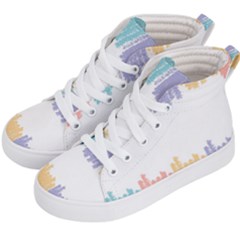 Border Frame Colorful Brush Strokes Kids  Hi-top Skate Sneakers by Pakjumat