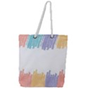 Border Frame Colorful Brush Strokes Full Print Rope Handle Tote (Large) View1