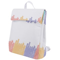 Border Frame Colorful Brush Strokes Flap Top Backpack by Pakjumat