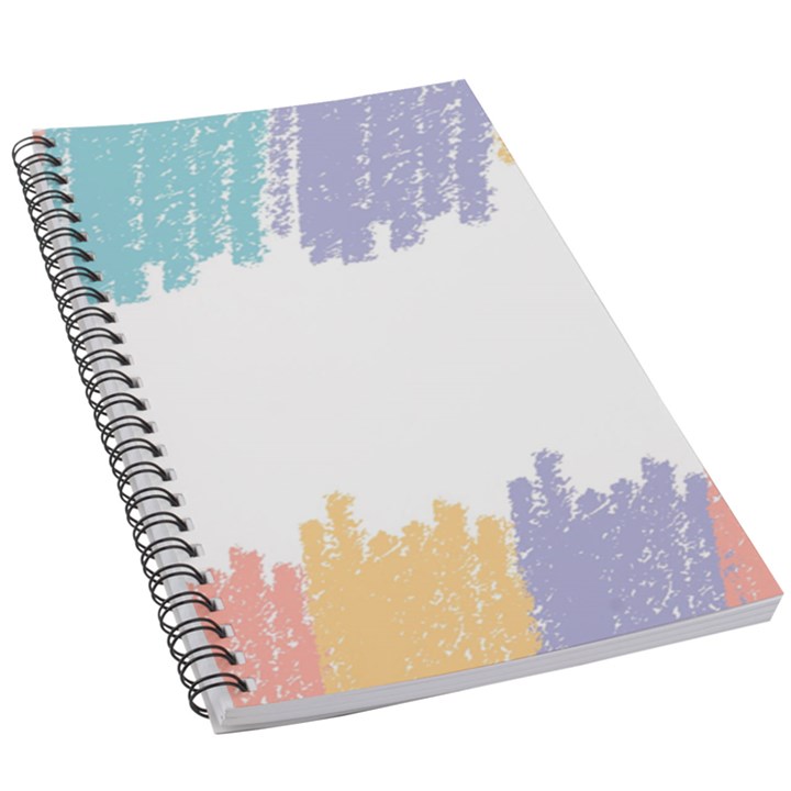 Border Frame Colorful Brush Strokes 5.5  x 8.5  Notebook