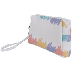 Border Frame Colorful Brush Strokes Wristlet Pouch Bag (small) by Pakjumat