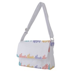 Border Frame Colorful Brush Strokes Full Print Messenger Bag (m) by Pakjumat