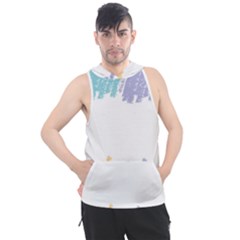 Border Frame Colorful Brush Strokes Men s Sleeveless Hoodie by Pakjumat