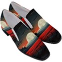 Winter Painting Moon Night Sky Women Slip On Heel Loafers View3