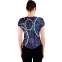 Continents Stars Networks Internet Crew Neck Crop Top View2