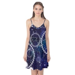 Continents Stars Networks Internet Camis Nightgown  by Pakjumat