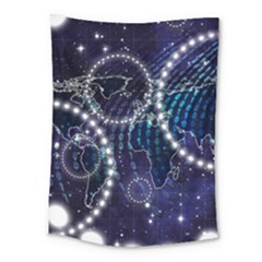 Continents Stars Networks Internet Medium Tapestry by Pakjumat