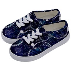 Continents Stars Networks Internet Kids  Classic Low Top Sneakers by Pakjumat