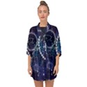 Continents Stars Networks Internet Half Sleeve Chiffon Kimono View1