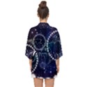 Continents Stars Networks Internet Half Sleeve Chiffon Kimono View2